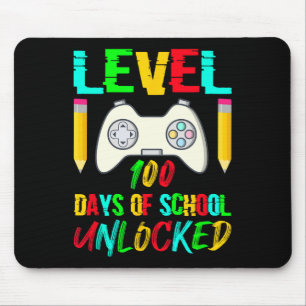 100 Days Of School Unlocked Gamer Video Games Boys Mouse Pad