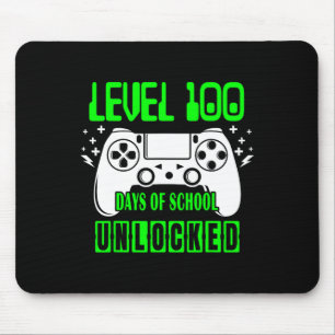 100 Days Of School Unlocked Video Games Boys Gamer Mouse Pad