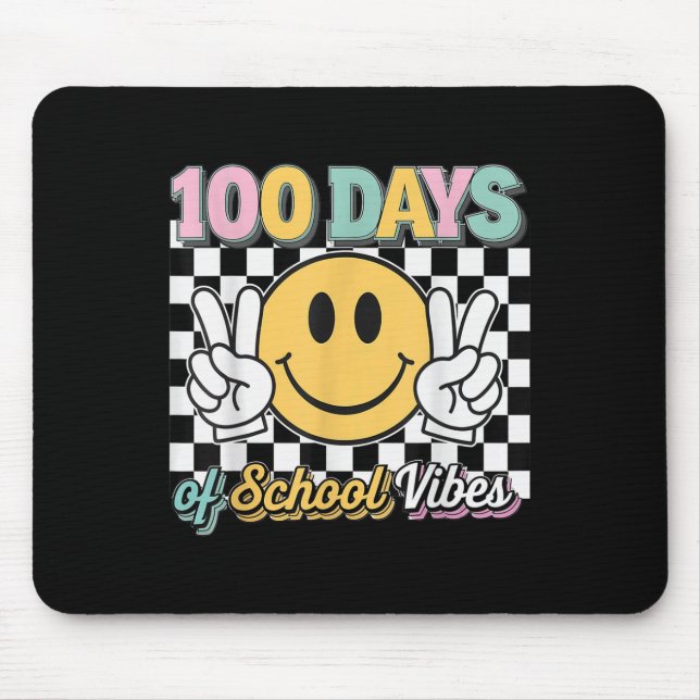 100 Days Of School Vibes 100th Day Of School Mouse Pad (Front)