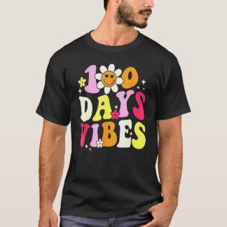 100 Days Of School Vibes 100th Day Of School Retro T-Shirt
