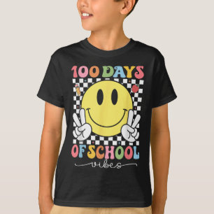 100 Days Of School Vibes Cute Smile Face 100th T-Shirt