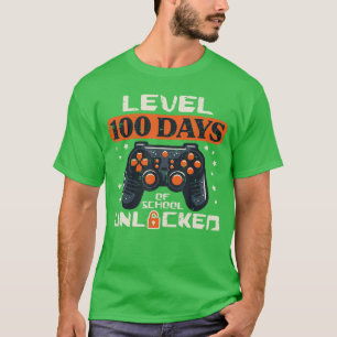 100 Days Of School Video Game 100th Day Gaming Boy T-Shirt