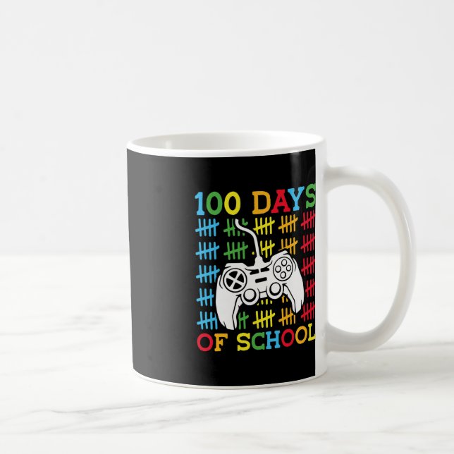 100 Days of School Video Games Controller Gaming K Coffee Mug (Right)
