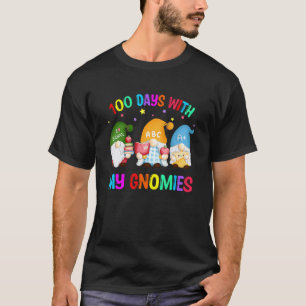 100 Days Of School With My Gnomies Funny Teacher S T-Shirt