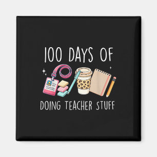 100 Days Of School Women Teacher Graphic 100th Magnet