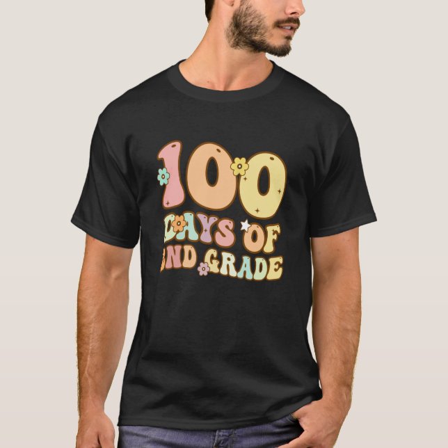 100 Days Of Second Grade Teacher 100th Day Of Scho T-Shirt (Front)