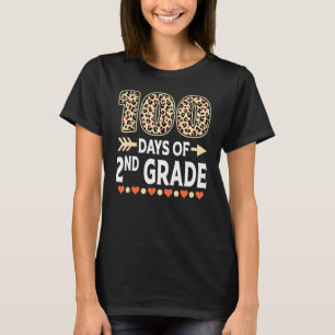 100 Days Of Second Grade Teacher 100th Day Of Scho T-Shirt