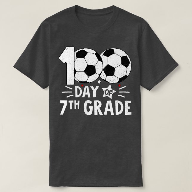 100 Days Of Seventh Grade Teacher 100th Day Of Sch T-Shirt (Design Front)