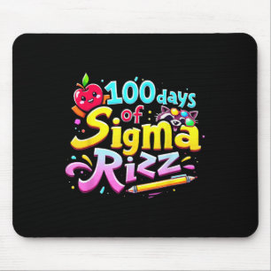 100 Days Of Sigma Rizz 100th Day Of School Kids Mouse Pad