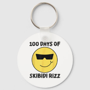 100 Days Of Skibidi Rizz Funny Cool 100th Day Of Key Ring