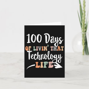 100 Days Of Technology 100th Day Of School For Tec Card