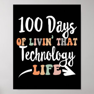 100 Days Of Technology 100th Day Of School For Tec Poster