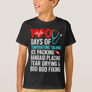 100 Days Of Temperature School Nurse 100th Day Of T-Shirt