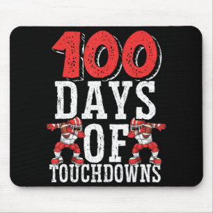 100 Days Of Touchdowns Football 100 Days Of School Mouse Pad