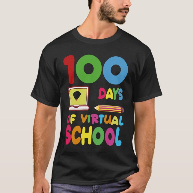 100 Days Of Virtual School 2023 T-Shirt (Front)