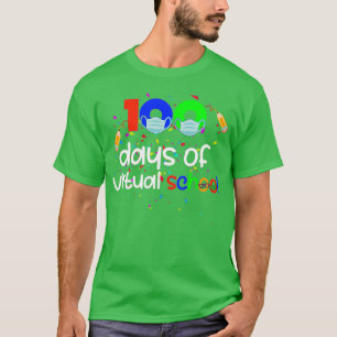 100 Days of Virtual School Distance Learning Souve T-Shirt