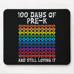 100 Days Pre-K Loving It Hearts 100th Day Of Schoo Mouse Pad