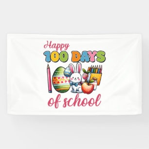 100 Days School Boy Girl Easter 100 Day of School Banner