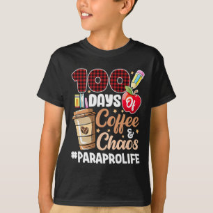 100 Days School Happy 100th Day Coffeechaos  T-Shirt