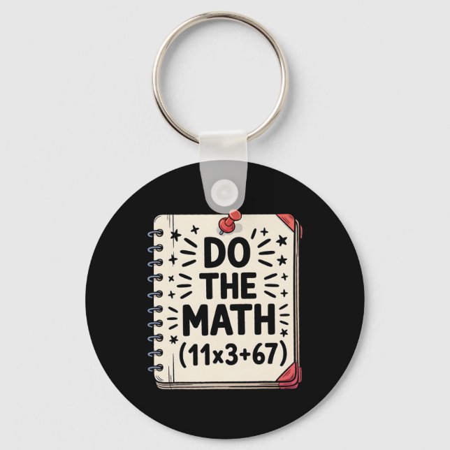 100 Days School Math Equation Do The Math 100 Funn Key Ring (Front)