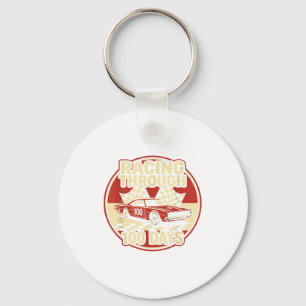 100 Days School Race Car Key Ring
