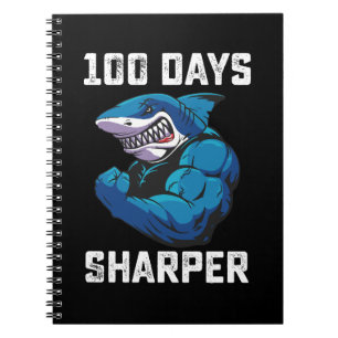 100 Days Sharper Shark 100th Day Of School Gym Notebook