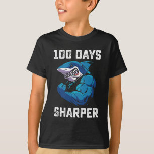 100 Days Sharper Shark 100th Day Of School Gym T-Shirt