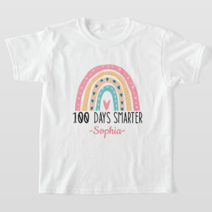 100 days smarter, 100 Days Of School, Personalised T-Shirt