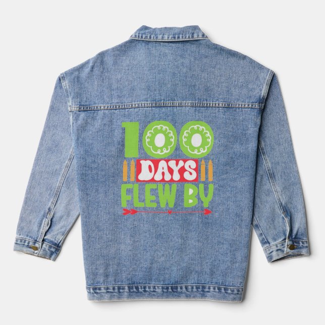 100 days smarter, 100 days smarter crown, denim jacket (Back)