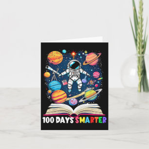 100 Days Smarter 100th Day Of School Astronaut Spa Card