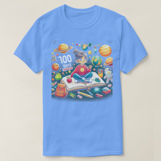 100 Days Smarter 100th Day Of School Astronaut Spa T-Shirt (Design Front)