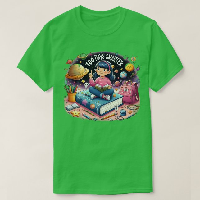 100 Days Smarter 100th Day of School Astronaut Spa T-Shirt (Design Front)