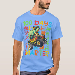 100 Days Smarter 100th Day Of School Dinosaur Mons T-Shirt