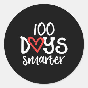 100 Days Smarter 100th Day Of School Kindness Teac Classic Round Sticker