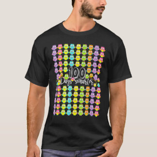 100 Days Smarter 100th Day Of School Owl Kids Teac T-Shirt