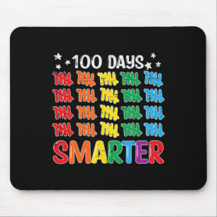 100 Days Smarter 100th Day Of School Teacher Kids  Mouse Pad