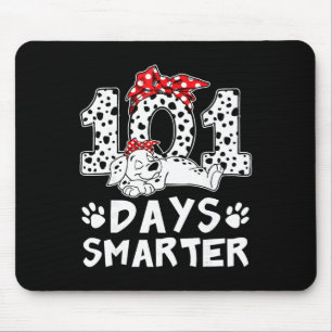 100 Days Smarter 101 Days Of School Cute Dog Teach Mouse Pad