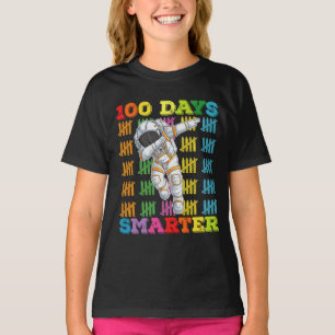 100 Days Smarter Astronaut 100th Day Of School T-Shirt