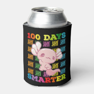 100 Days Smarter Axolotl 100th Day Of School Can Cooler