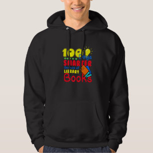 100 Days Smarter Because of Library Books Kids Tea Hoodie