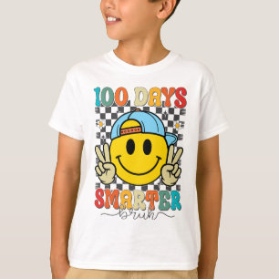 100 Days Smarter Bruh Funny 100 Days Of School T-Shirt