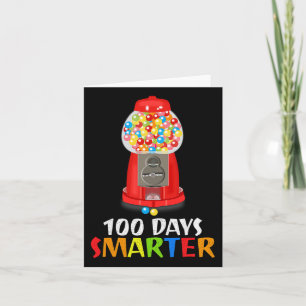 100 Days Smarter Bubble Gum Machine Women Men Gift Card