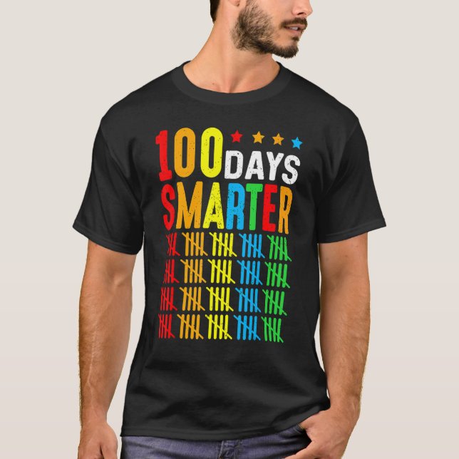 100 Days Smarter Counting By 5's 100th Day Of Scho T-Shirt (Front)