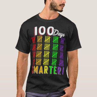 100 Days Smarter Counting Hash Marks 100th Day of  T-Shirt