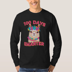 100 Days Smarter Cute Llama 100th Day Of School 1 T-Shirt