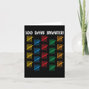 100 Days Smarter Cute Student Boys Girls 100 Days Card
