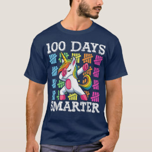 100 Days Smarter Dabbing Unicorn , Dab Kid Girls S T-Shirt