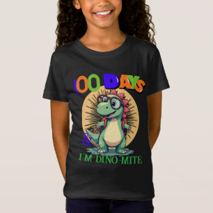 100 Days Smarter & Dino-Mite!   Funny School T-Shirt