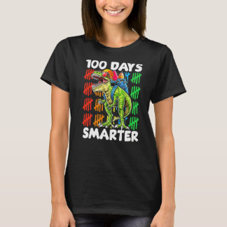100 Days Smarter Dinosaur Rex Dino  Boys Kids T-Shirt