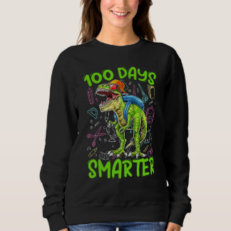 100 Days Smarter Dinosaur Rex Kids Boys Toddler Sweatshirt